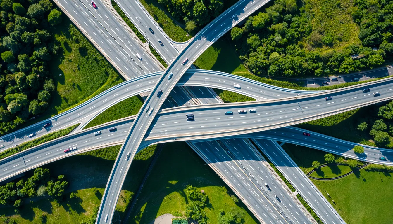 Highway aerial view
